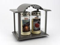 Kerzenhaus grau beschichtet klein Kerzenhaus grau beschichtet klein