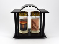 Kerzenhaus schwarz beschichtet klein Kerzenhaus schwarz beschichtet klein