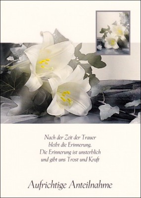 Gedenkkarte White Roses