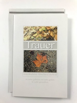 Gedenkkarte "In tiefer Trauer"